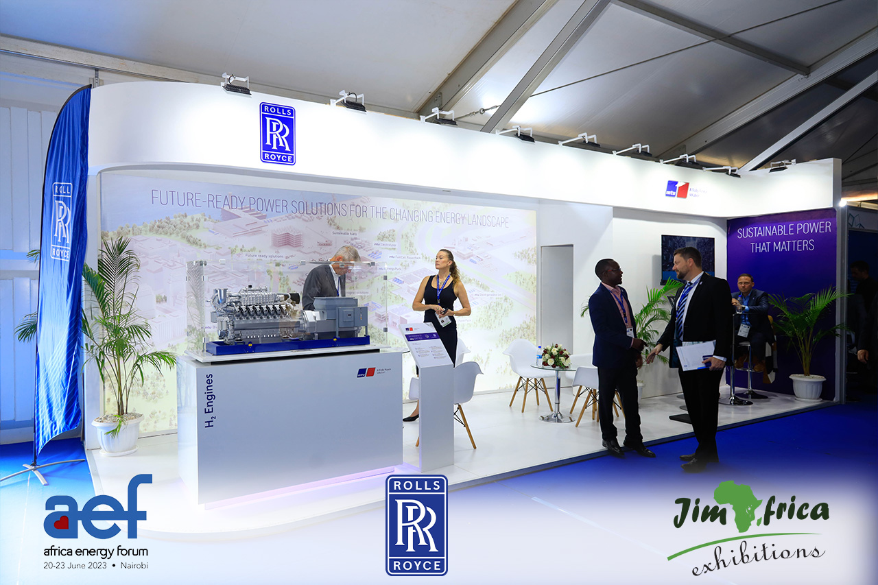 ROLLS-ROYCE SOLUTION Custom stand (3 x 8)m at AEF 2023
